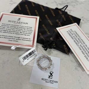 Suzi Levian .925 Sterling Silver and CZ Elegant Women's Ring